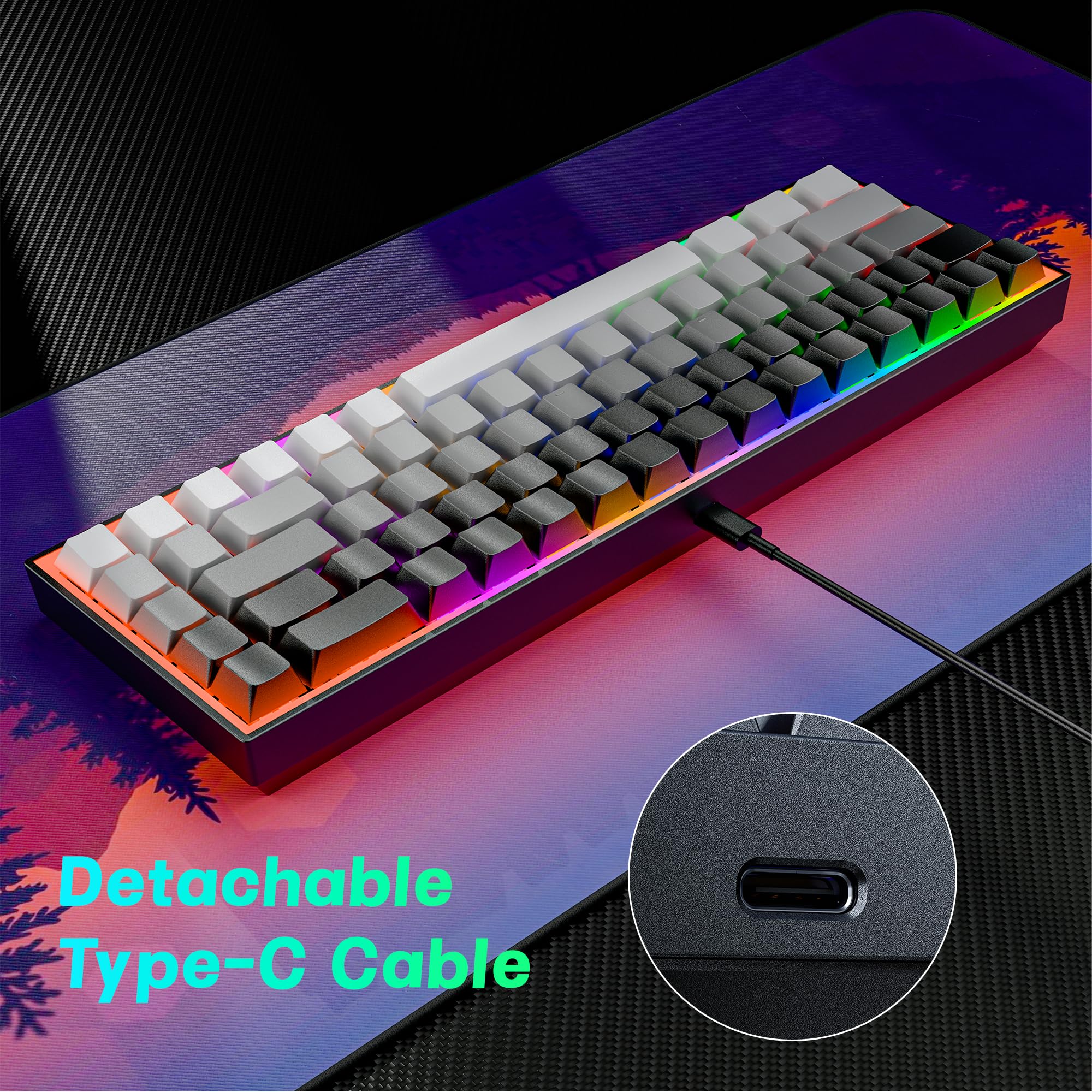 Amazon | TMICE CX68 ゲーミングキーボード 68キーメカニカル